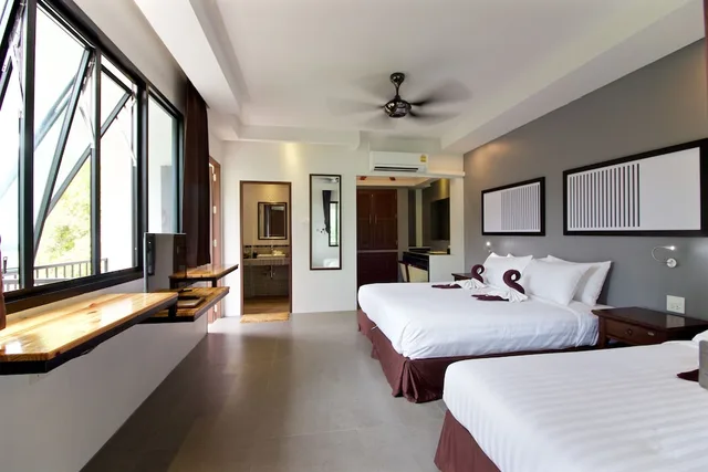 فيلا بسرير كينج وسرير فردي بإطلالة على الجبل بمطبخ صغير، Balcony Villa Koh Tao 2/5