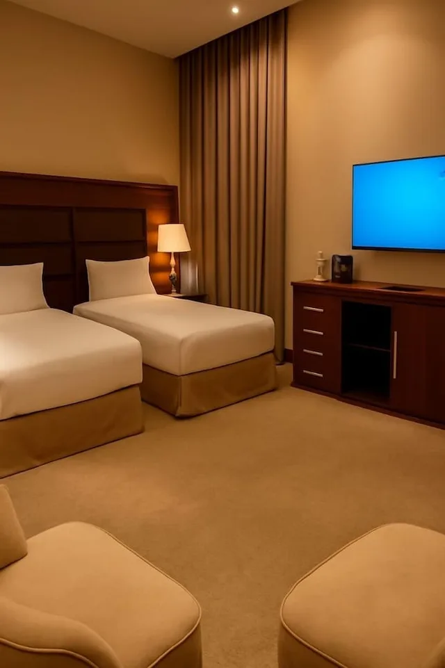 غرفة ديلوكس بسريرين منفصلين، شقق ضيف إن الفندقية – قرطب(Daif Inn Serviced Apartments - Qurtubah) 1/1