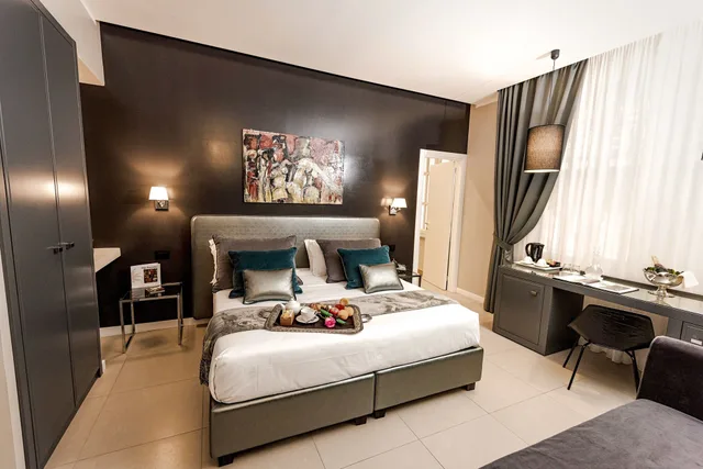 غرفة ديلوكس بسرير مزدوج مع أريكة، Delle Vittorie Luxury Suites & Rooms 2/7