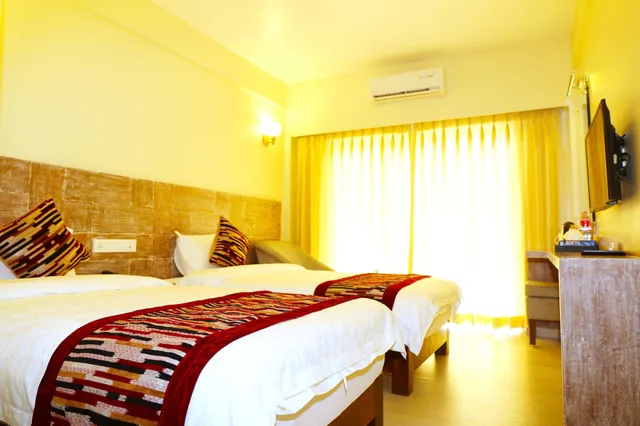 غرفة ديلوكس بسريرين منفصلين بشرفة، Hotel Haven O'ganga 8/10