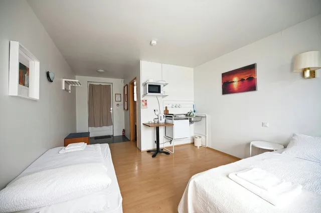 استوديو اقتصادي بسريرين منفصلين بإطلالة على الجبل بمطبخ صغير، Laxnes Hotel 3/10