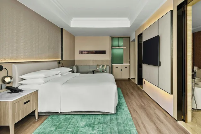 غرفة بسرير كينج بإطلالة على المدينة، Marriott Suzhou 1/3