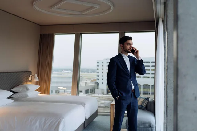 غرفة بسريرين منفصلين بإطلالة، Hyatt Place Zurich Airport The Circle 2/3
