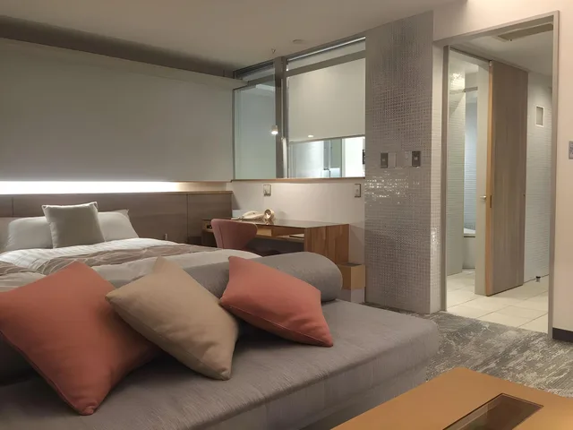 غرفة فاخرة بسريرين منفصلين بإطلالة على المدينة في طابق منخفض، Hotel Spax Kusatsu 2/2