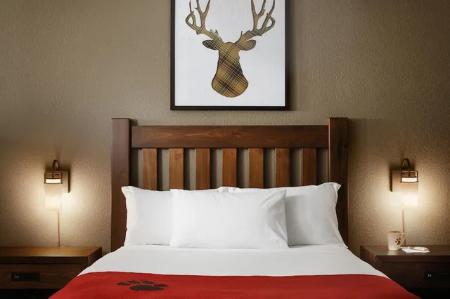 غرفة بسرير كينج مع أريكة بحوض جاكوزي، Great Wolf Lodge Pocono Mountains, PA 2/5