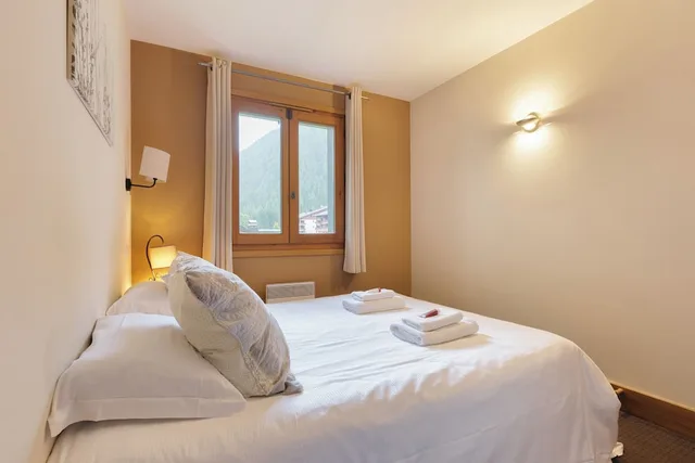 شقة عائلية بسرير مزدوج بشرفة بغرفة نوم واحدة مع أريكة، Residence & Spa Vallorcine Mont-Blanc 4/9