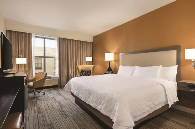 غرفة بسرير كينج مع أريكة لذوي الإعاقة، Hampton Inn And Suites Roanoke-Downtown 1/2