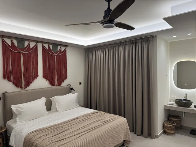 Executive, Double Bed, Partial Sea View, The Noverian Antama Organic Beach Resort Chania 6/10
