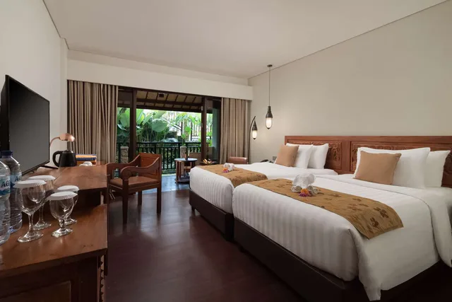 غرفة ديلوكس بسريرين منفصلين بإطلالة على الحديقة، Best Western Premier Agung Resort Ubud 2/4
