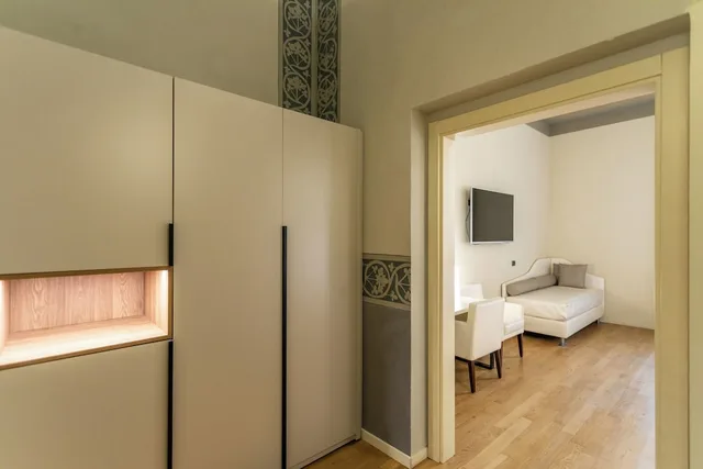 غرفة عائلية بسريرين مزدوجين مع أريكة، I Portici Hotel Bologna 2/2