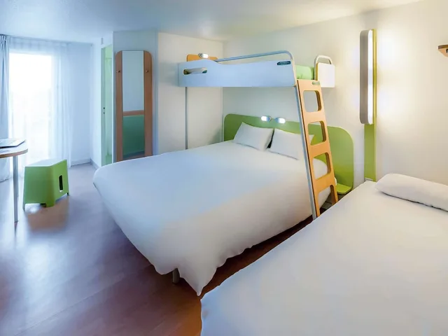 غرفة عائلية بسريرين مزدوجين، Ibis Budget Vannes Ploeren 6/9