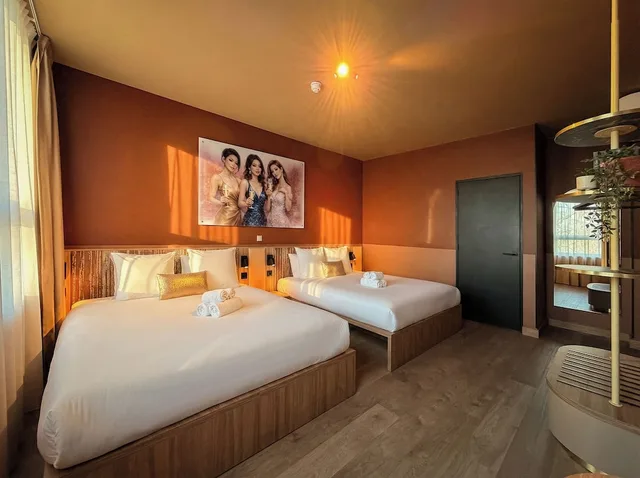غرفة عائلية رباعية بسريرين مزدوجين، De Pijp Boutique Hotel 7/10