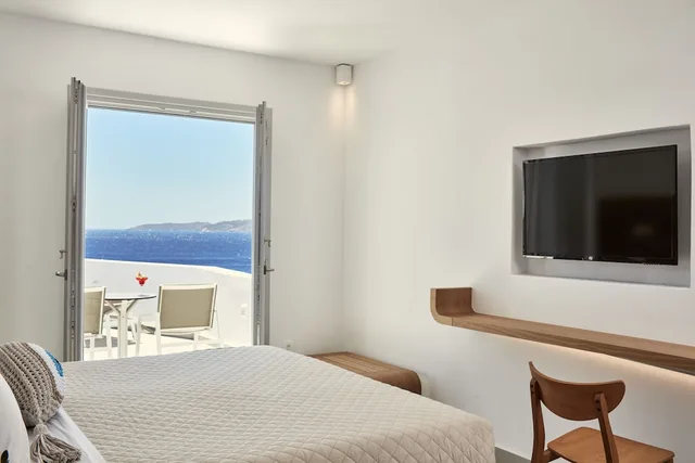 غرفة سوبيريور بإطلالة على البحر، Manoula's Beach Mykonos Resort 3/6