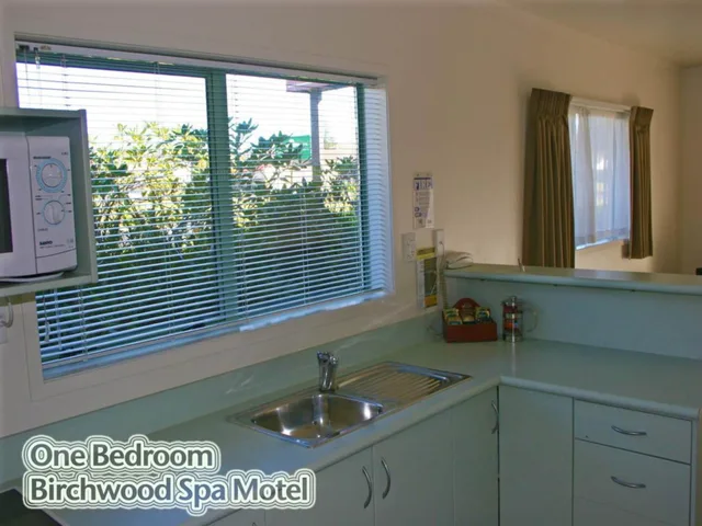 غرفة قياسية بغرفة نوم واحدة بجاكوزي، Birchwood Spa Motel 1/2