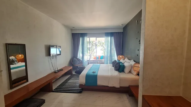 غرفة ديلوكس بسرير كينج بإطلالة على البحر، Bliss Resort Krabi 3/5