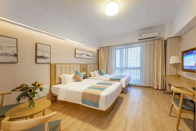 غرفة ديلوكس بسريرين منفصلين، VX Wuxi Xinwu District Administrative Center Wanda Plaza Hotel 1/2