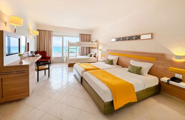Family, 1 Double and 2 Bunk Beds, Sea View, Sol Azur Beach Congress 1/3