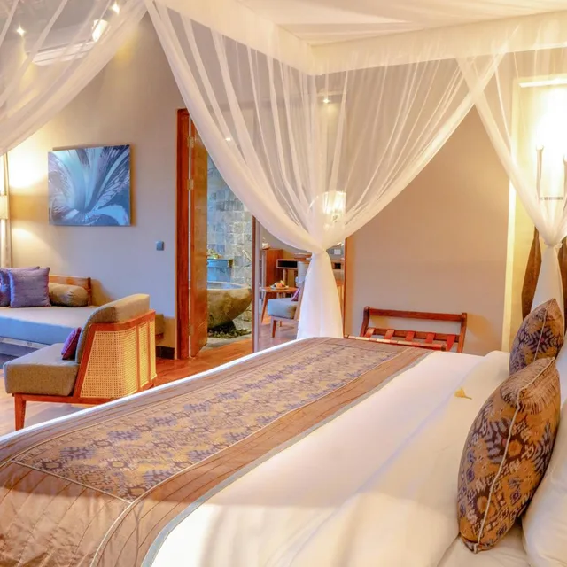 Pool, Suite, River View, Sofa، Fivelements Bali Retreat 1/3