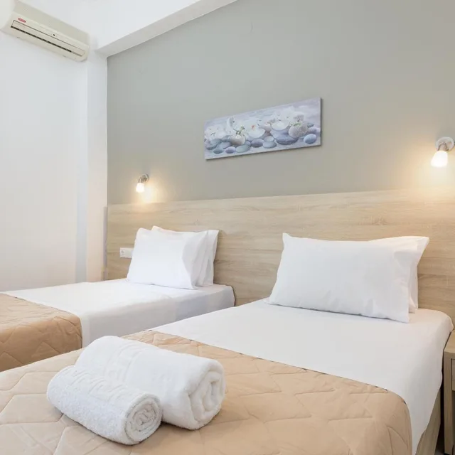 غرفة بسرير مزدوج أو سريرين منفصلين بشرفة، Lefkimi Hotel 1/7