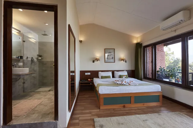 كوخ ديلوكس بسرير فردي بإطلالة على الجبل بغرفة نوم واحدة، Dhulikhel Lodge Resort 2/3