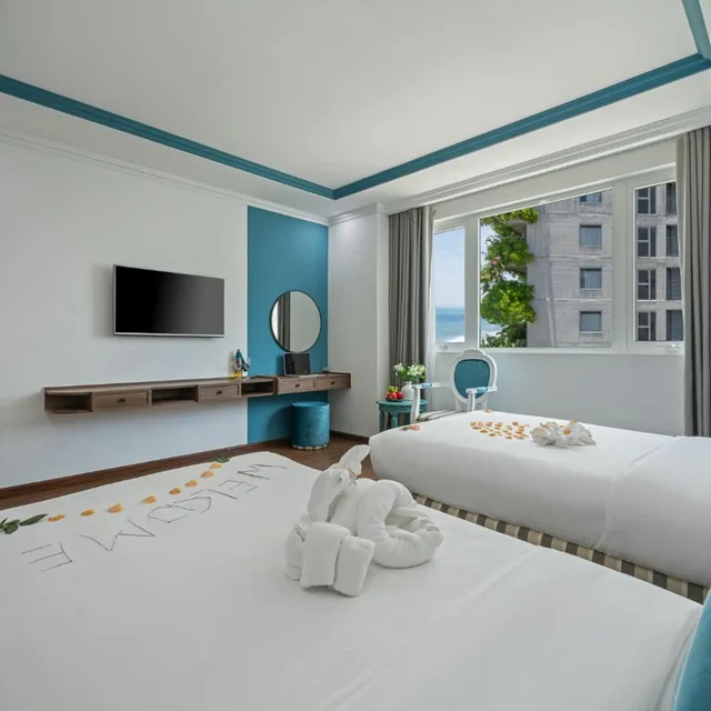 غرفة بريميوم بسرير مزدوج أو سريرين منفصلين بإطلالة جزئية على البحر، PARACEL DANANG HOTEL 9/10