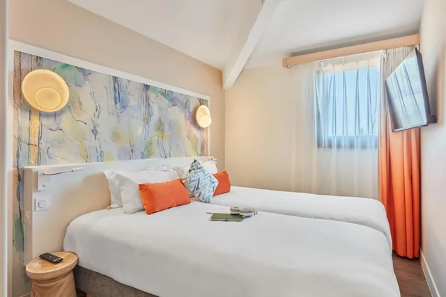 شقة بسريرين منفصلين بغرفتي نوم مع أريكة، Aparthotel Adagio Aix en Provence Centre 1/9