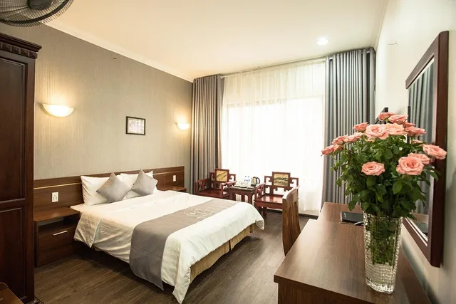 غرفة عائلية بسريرين منفصلين بإطلالة على المدينة بغرفة نوم واحدة، My Lan Hanoi Hotel 2/2