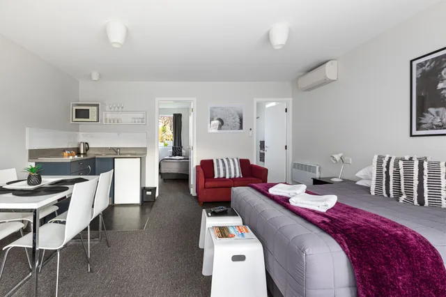 غرفة عائلية بسرير كوين وسريرين منفصلين بغرفة نوم واحدة، Arrowtown Motel Apartments 8/10
