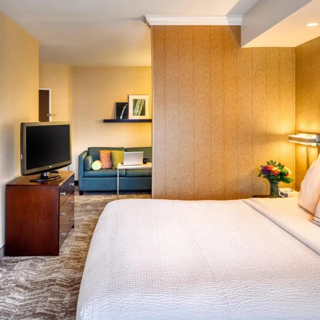 جناح بسرير كينج مع سرير سحّاب إضافي مع أريكة، SpringHill Suites Salt Lake City Downtown 1/4