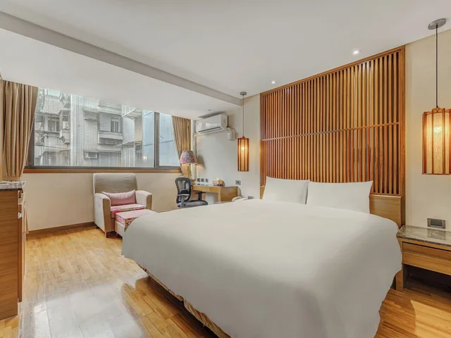 غرفة كلاسيكية بسرير كوين، Guide Hotel Taipei Bade 5/10