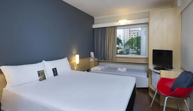 غرفة قياسية بسرير مزدوج وسرير فردي، Slim Hotel Campinas 2/10