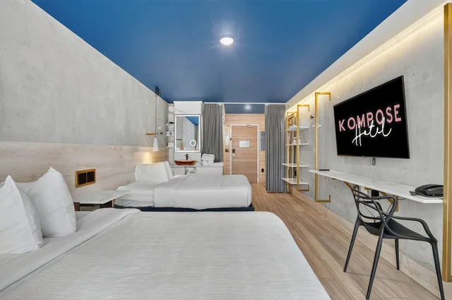 جناح عائلي بسريرين كوين بغرفة نوم واحدة بمطبخ صغير، Kompose Hotel Sarasota 7/10