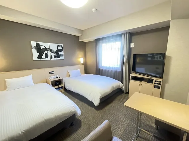 غرفة قياسية بسريرين منفصلين للمدخنين، Hotel Route-Inn Grand Ueda Ekimae 3/7