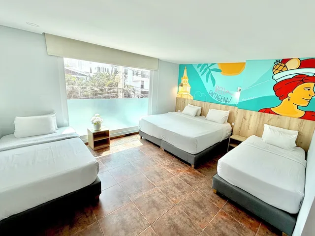 Standard, Quadruple, 2 Queen Beds, City View, Hotel Caribbean Cartagena 9/10