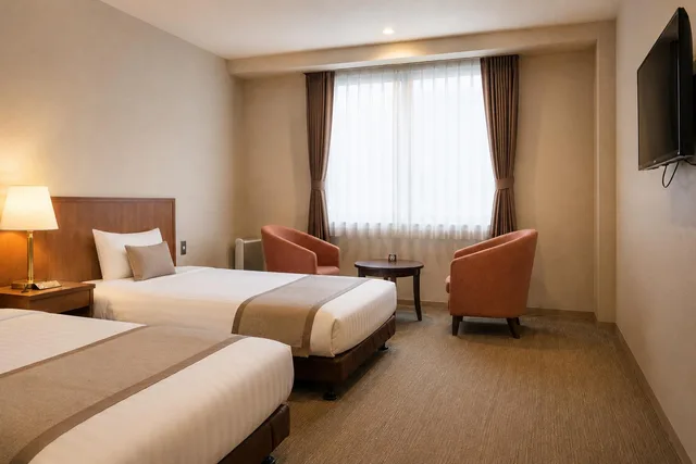 Standard, Twin Beds, East Wing، Motosu Phoenix Hotel 2/2
