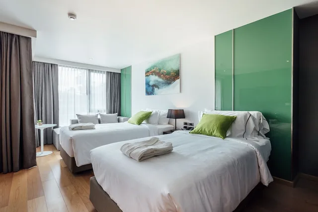 استوديو بريميير بسريرين منفصلين بمطبخ صغير، Montana Hotel and Residence 1/2