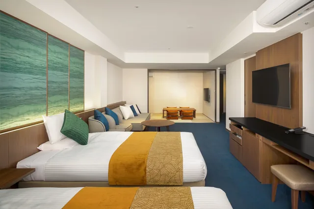Room, Twin Beds, 3 Futon Beds, River Front, Tatami، Tateshina Grand Hotel Takinoyu 1/2
