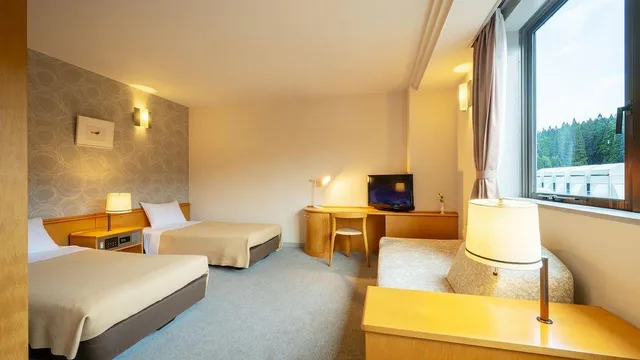 غرفة قياسية بسريرين منفصلين وفرشتي فوتون، Hotel Yutoria Fujisato 1/1