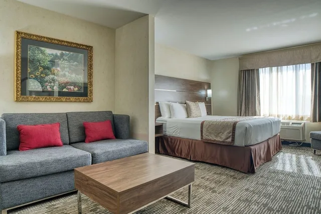 غرفة تنفيذية بسرير كينج مع أريكة، Evergreen Inn And Suites 3/7