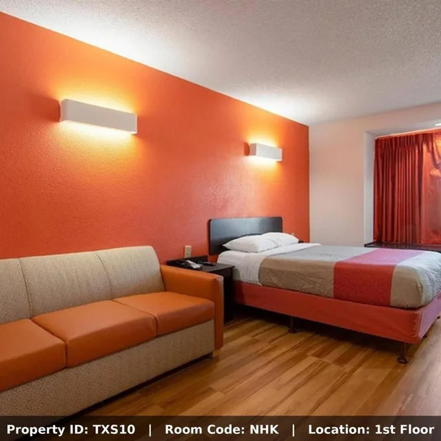 غرفة بسرير كينج مع أريكة، Motel6 El Paso, TX - Southeast 1/3