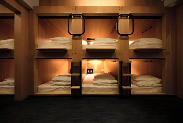Adjoining, Capsule, Male Double Bed، Tsukimi Hotel 1/1