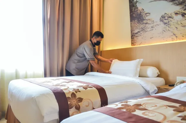 غرفة عصرية ديلوكس بسريرين منفصلين، Grand TW Batam Center Hotel & Convention 5/8