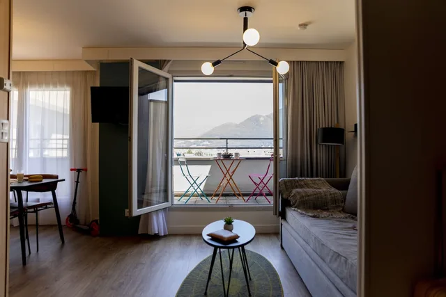 استوديو بسرير مزدوج وسريرين منفصلين بشرفة، Aparthotel Adagio Annecy Centre 5/9