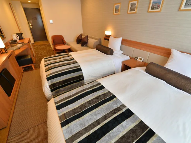 غرفة بريميوم بسريرين منفصلين بأرضية تاتامي، Hakodate Kokusai Hotel 1/6