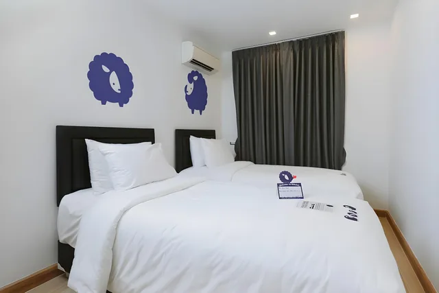 غرفة عائلية رباعية بسريرين منفصلين وسرير بطابقين، Kokotel Bangkok Sukhumvit 50 1/2