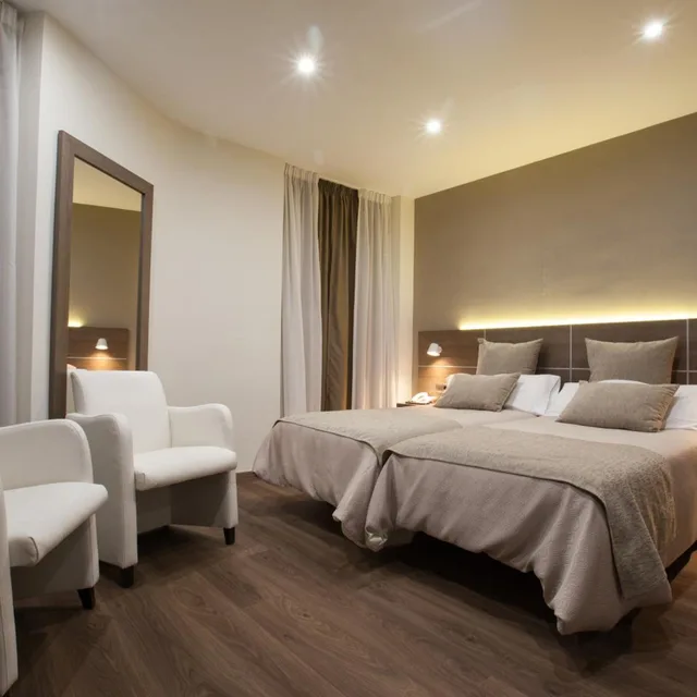 غرفة بسرير مزدوج أو سريرين منفصلين، Don Paco Hotel 4/10