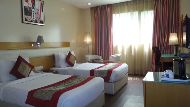 غرفة ديلوكس بسريرين منفصلين، Hotel Ramhan Palace Mahipalpur 4/10