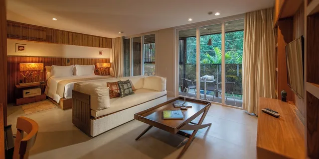 جناح بسرير كوين بإطلالة على الجبل، Hotel Spa Nau Royal 1/10