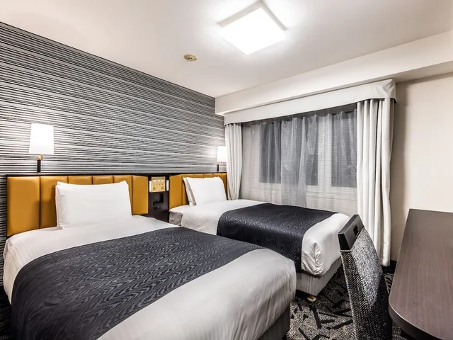 غرفة بسريرين منفصلين، Apa Hotel Kyotoeki Horikawadori 1/8