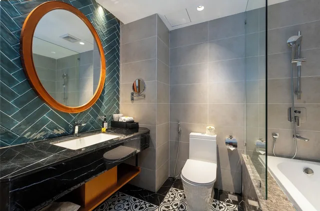 غرفة سيغنتشر بسريرين منفصلين بإطلالة على المسبح، Nesta Hoi An Resort and Spa 9/10